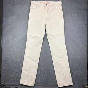 Wrangler 936TAN Cowboy Cut Slim Fit Jeans Tan Beige Khaki Mens 35x36 Cotton